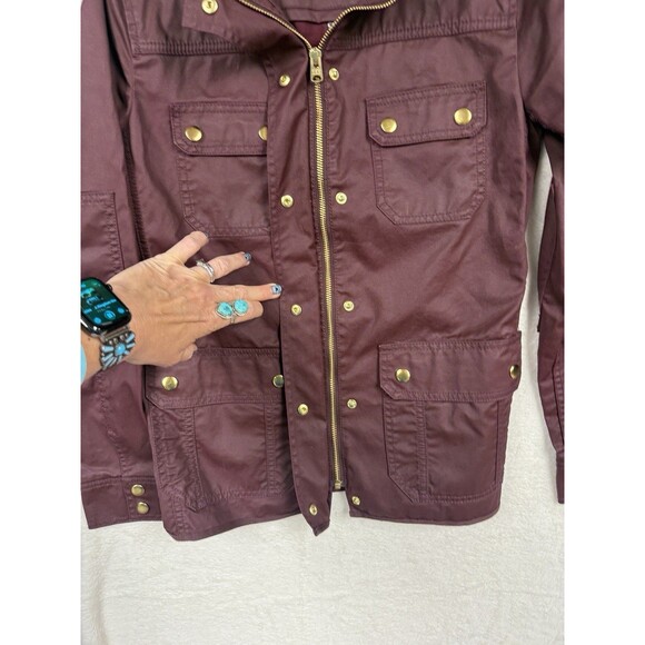 J. Crew Womens Size XS Deep Burgundy The Downtown Field Jacket Style 19034 - Picture 4 of 8